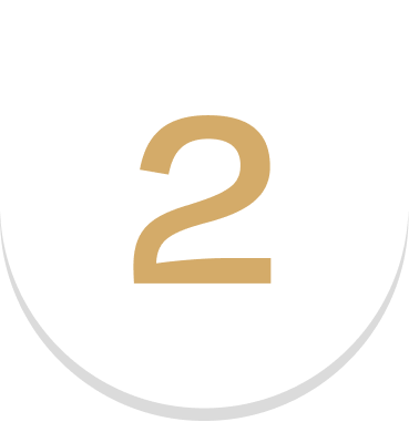 Gold number 2 in a circular badge