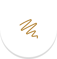 Gold wavy lines icon on white circle representing stress