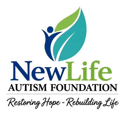 NewLife Autism Foundation logo with tagline Restoring Hope - Rebuilding Life