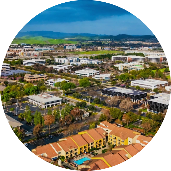 Aerial view of Dublin, California