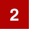 Red square with white number 2