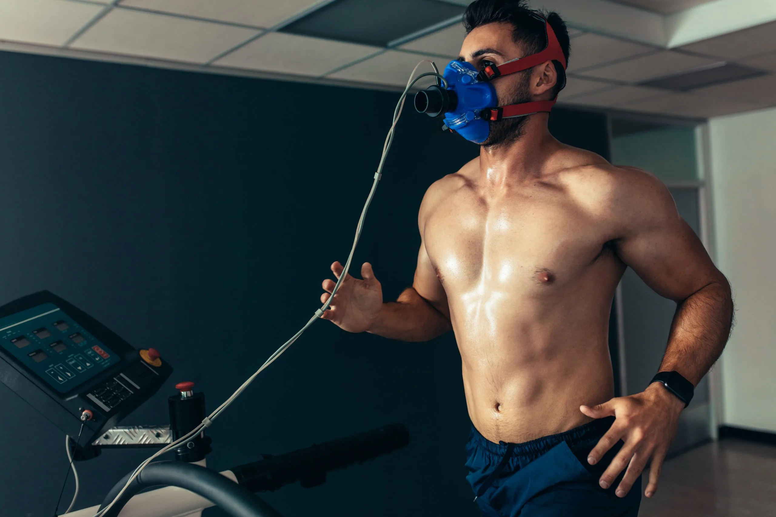 Fit,And,Muscular,Athlete,With,Mask,Running,On,Treadmill,For — Koleni Health, Houston TX