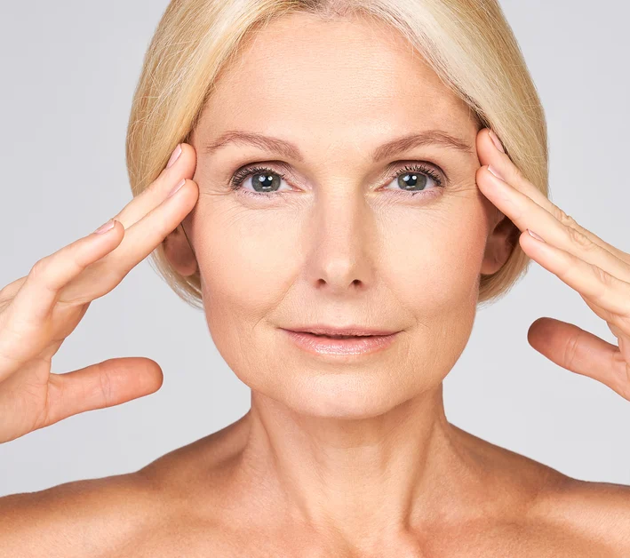 Mature woman with lifted, refreshed facial contours