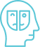 Head silhouette with brain icon symbolizing EMDR therapy