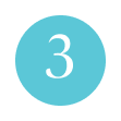 Number 3 in white text on turquoise circle