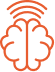Brain icon with orange radio waves emanating from it, representing neurofeedback