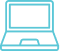 Laptop computer, online therapy icon