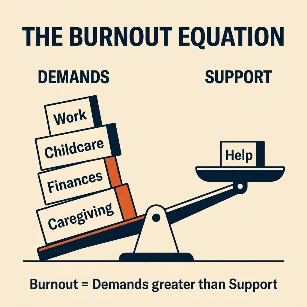 The Burnout Equation: Demands greater than Support