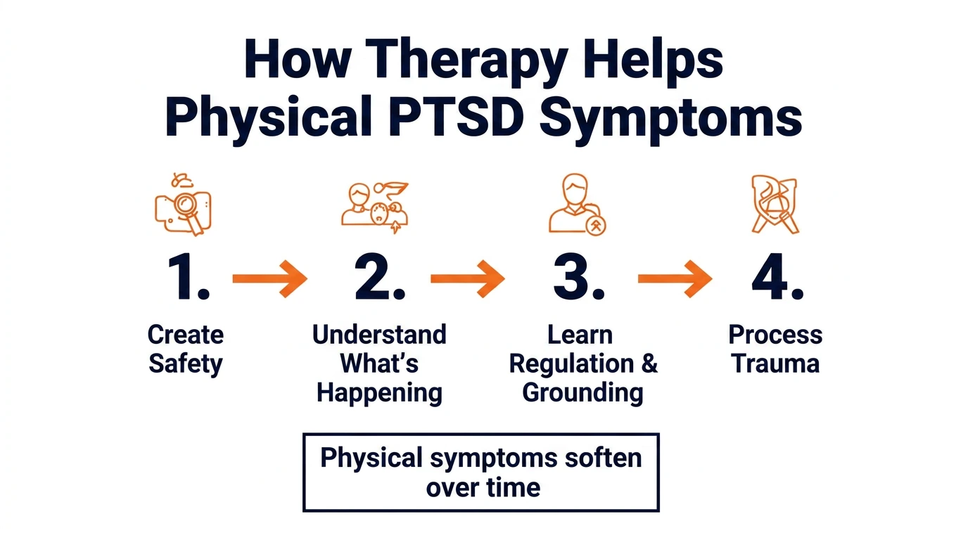 Diagram showing why trauma gets stuck in the body