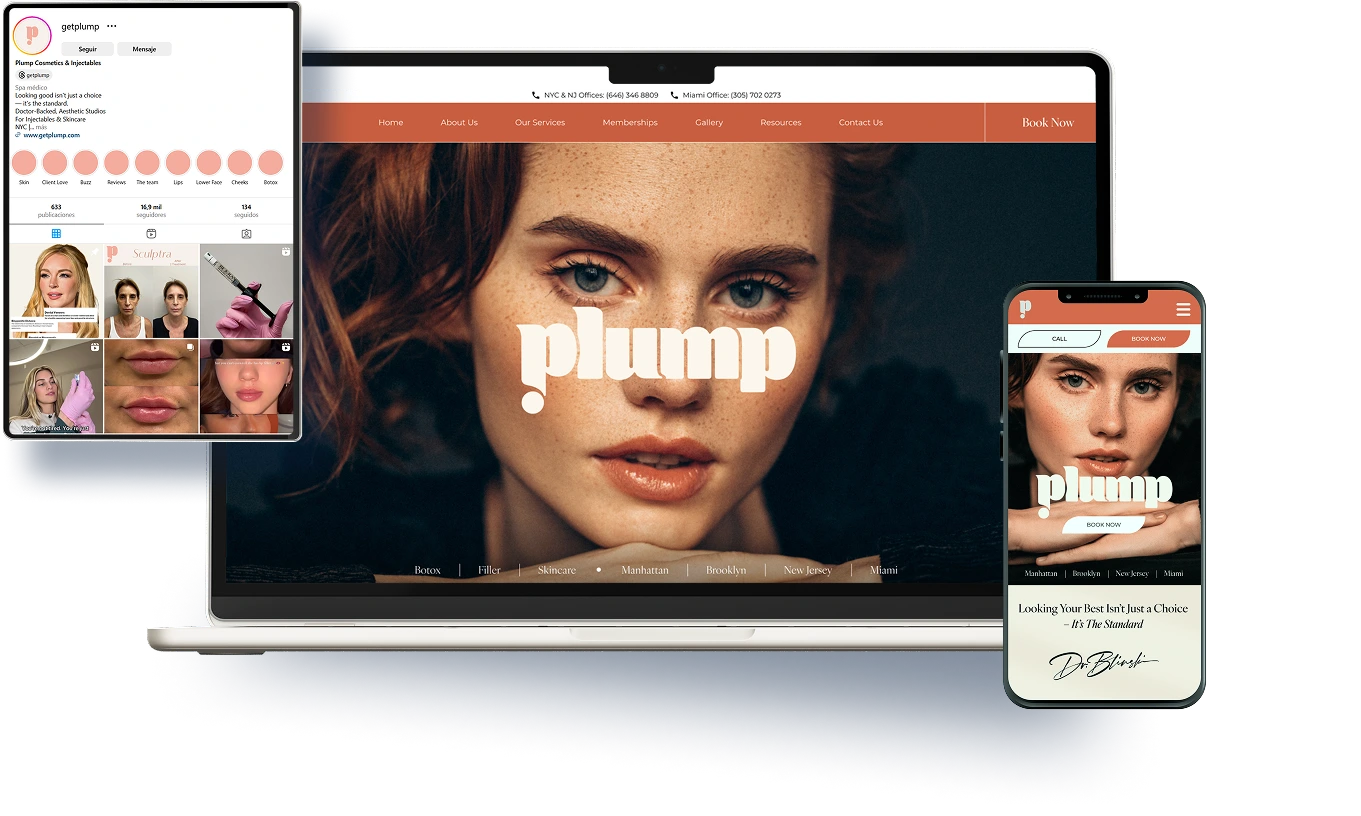 Get Plump Cosmetic Medspa Marketing Company Banner