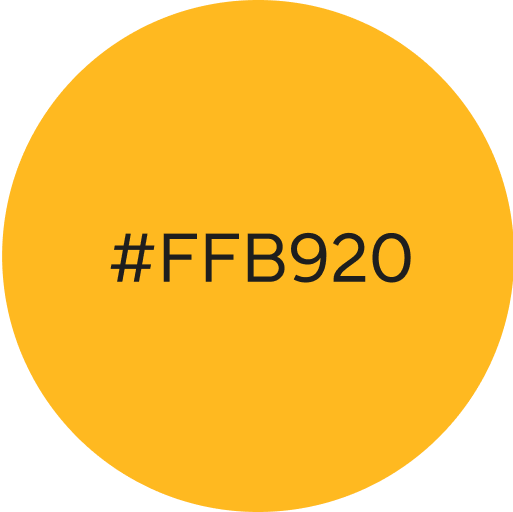 #FFB920 color swatch