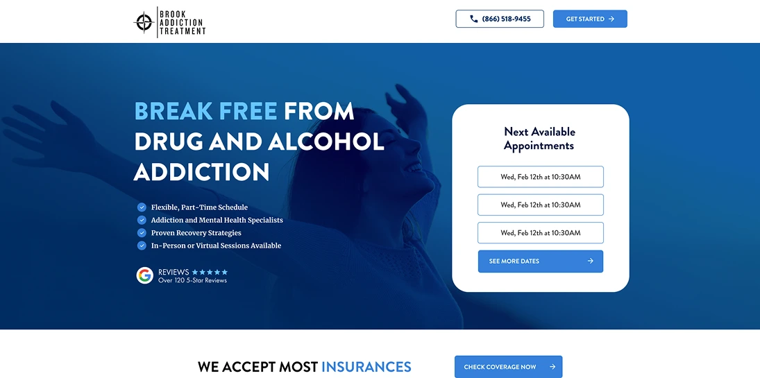 Brook Addiction Treatment Center Marketing Company Banner