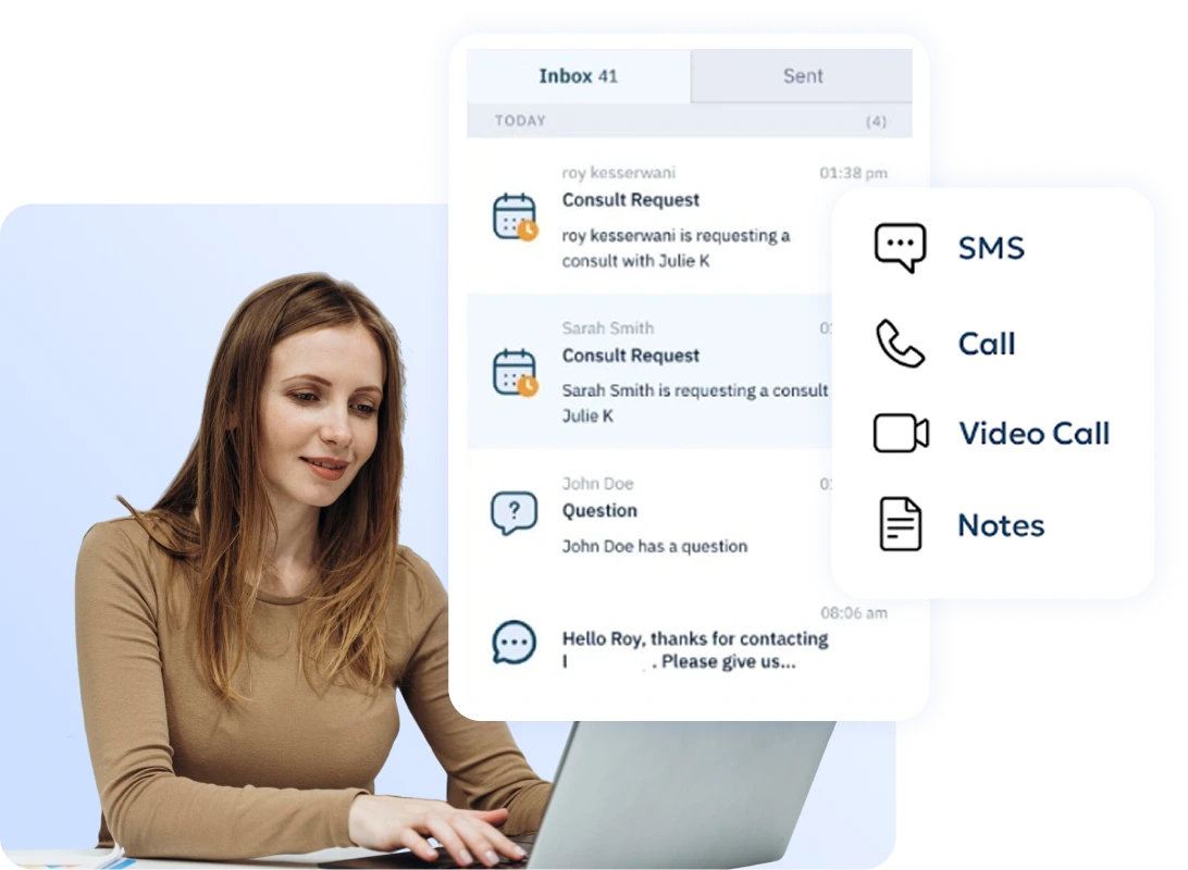 HIPAA-COMPLIANT PATIENT COMMUNICATION Plastic Surgery CRM Platform Banner