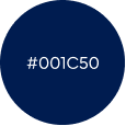Color swatch displaying hex code #001C50