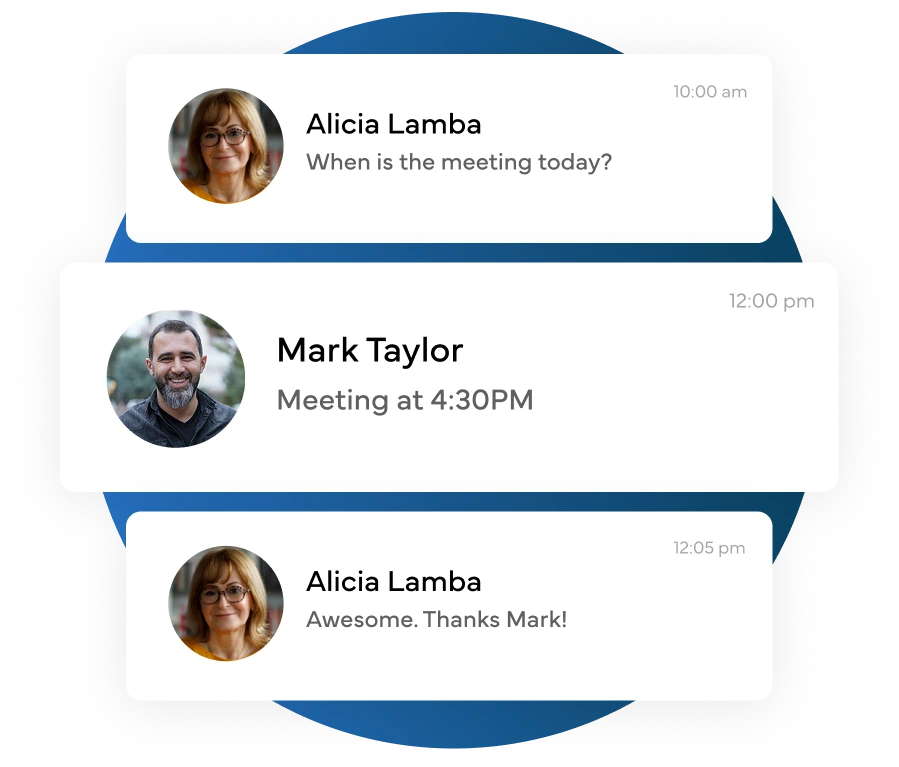 Conversation History View in Team Chat App for Medical Practices Banner