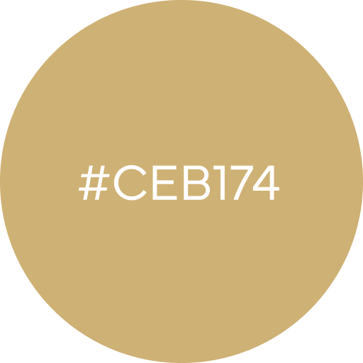 Gold circle with color code #CEB174