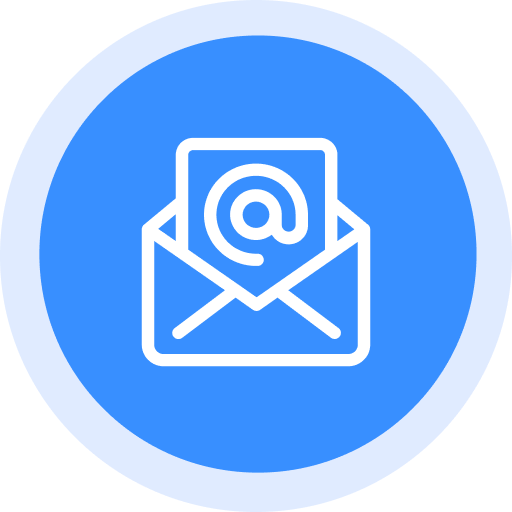 Email envelope icon with @ symbol representing practice messaging