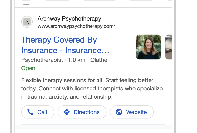 example of therapy marketing