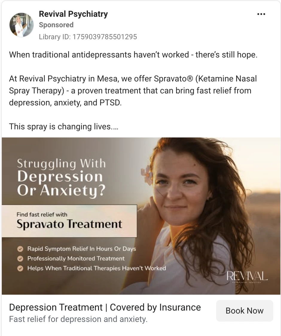 marketing strategy for spravato