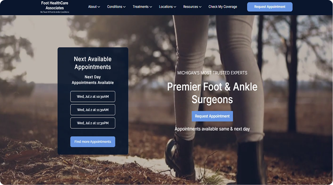 Performance Marketing Agency for Multi‑location Provider Groups Foot Healthcare Banner