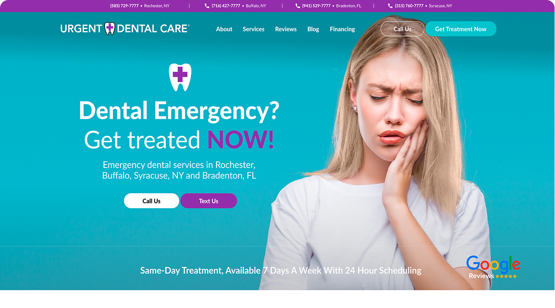 Performance Marketing Agency for Multi‑location Provider Groups Urgent Dental Care Banner
