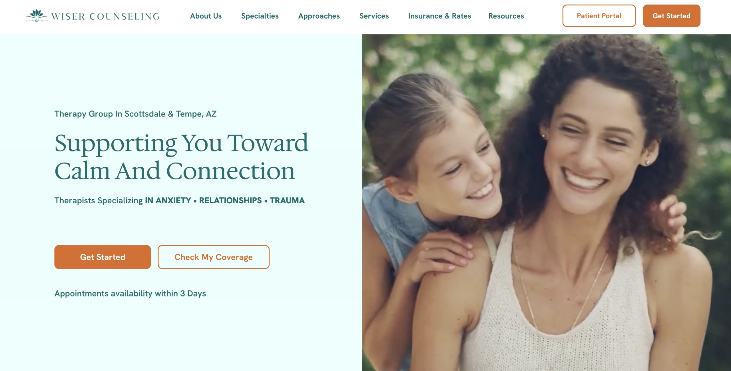 Therapy website design