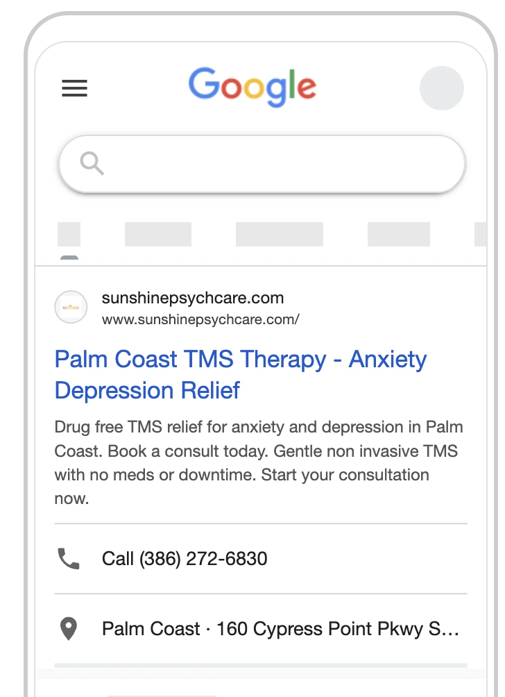 TMS Google ads headlines