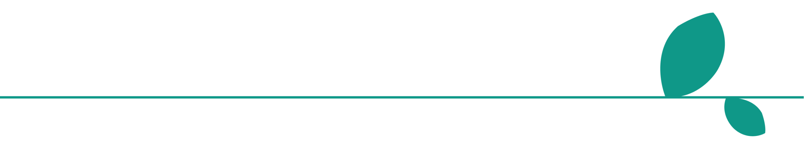 Teal leaf decorative divider