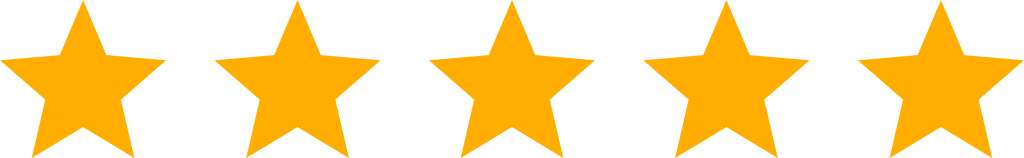 Five gold stars in a row