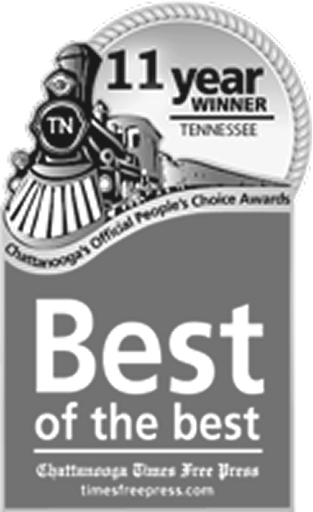 11 year Winner Tennessee Chattanooga's Choice Awards Best of the best badge