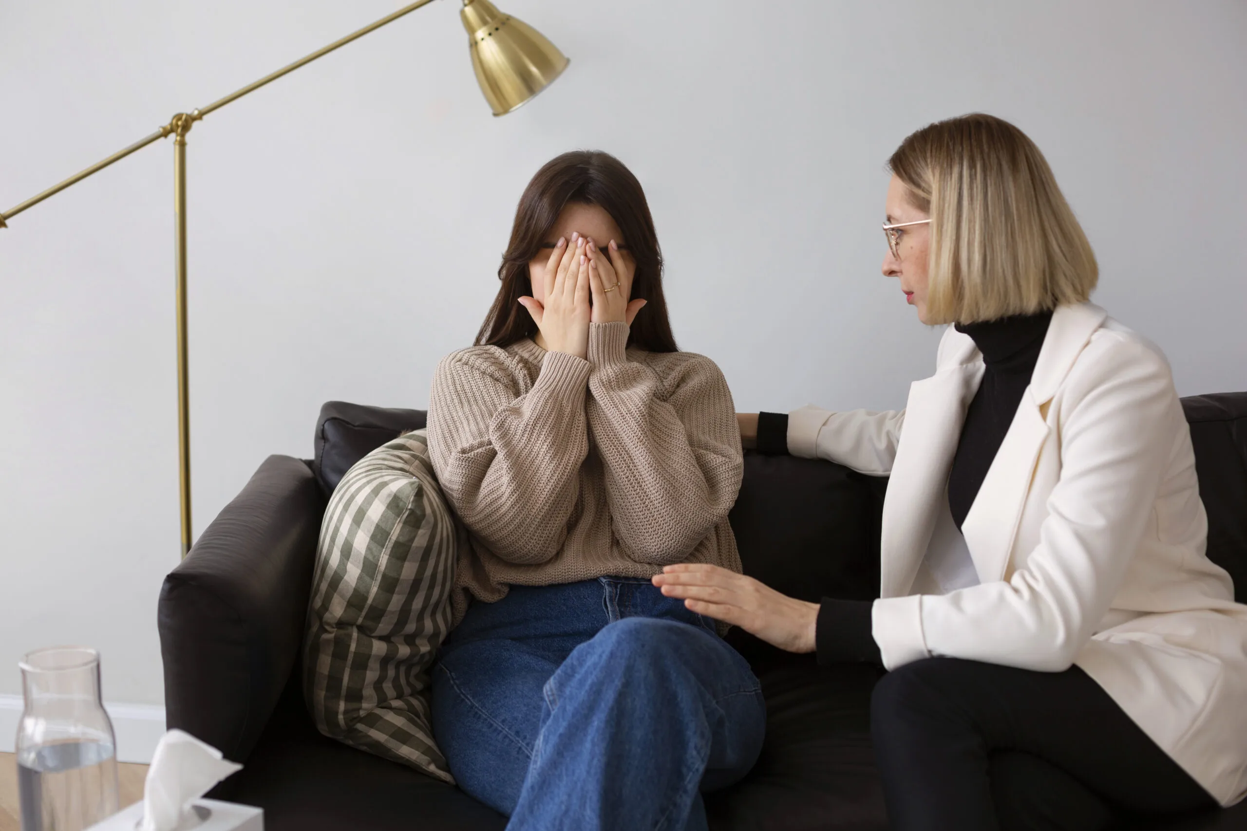 medium shot young woman undergoing therapy