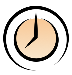 Clock icon showing 3 o'clock time