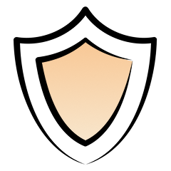 Shield icon with layered outline