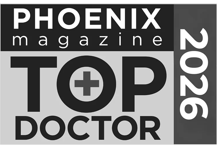 Phoenix Magazine Top Doctor 2026 award badge