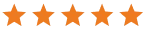 Five orange stars representing a five-star rating