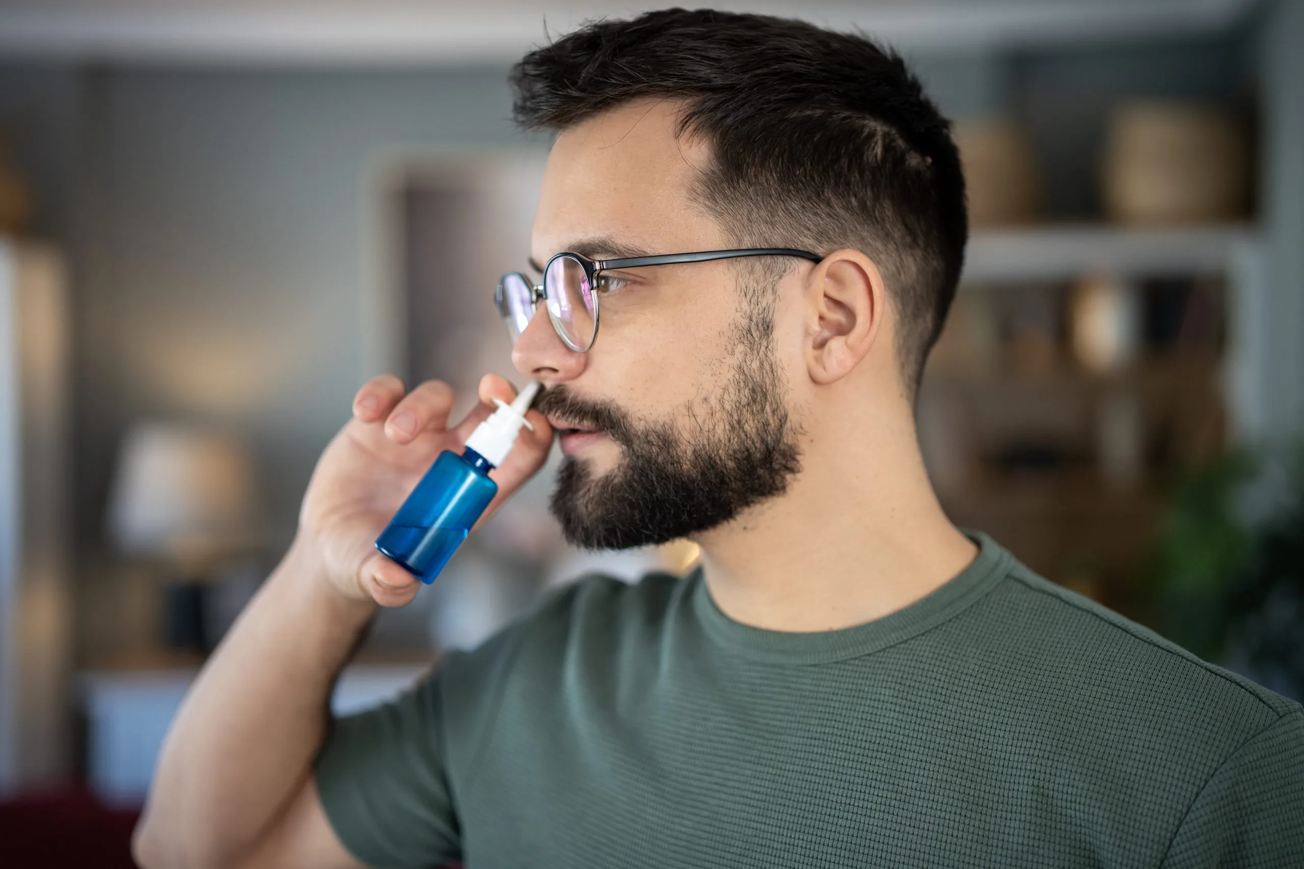 Patient receiving Spravato treatment for depression in Lancaster, TX