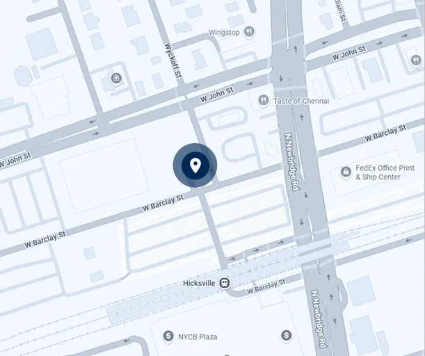 Map showing Restore Podiatry location near W John Street and W Barclay Street