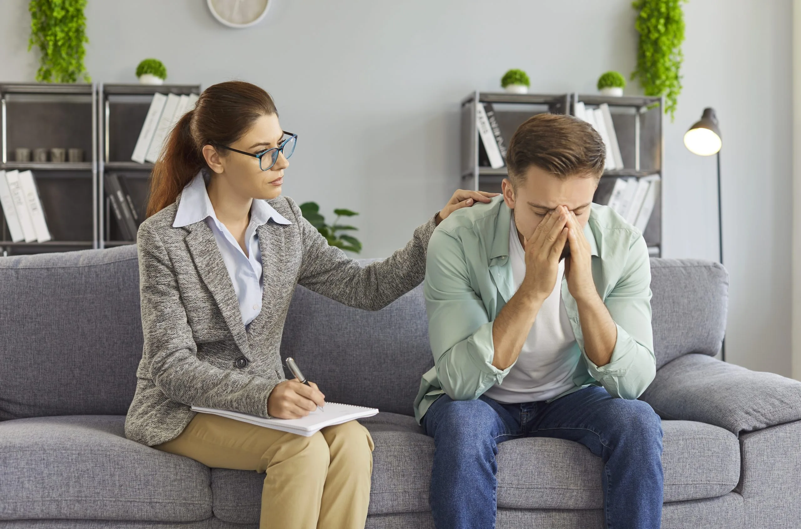 Patient meeting with a psychiatric provider for help in Upland, CA