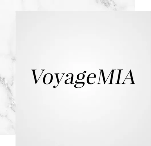 VoyageMIA text in italic serif font