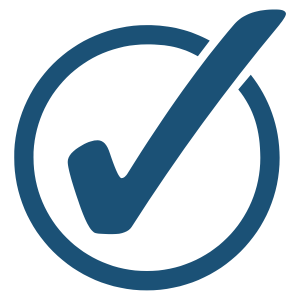 Checkmark inside circle icon