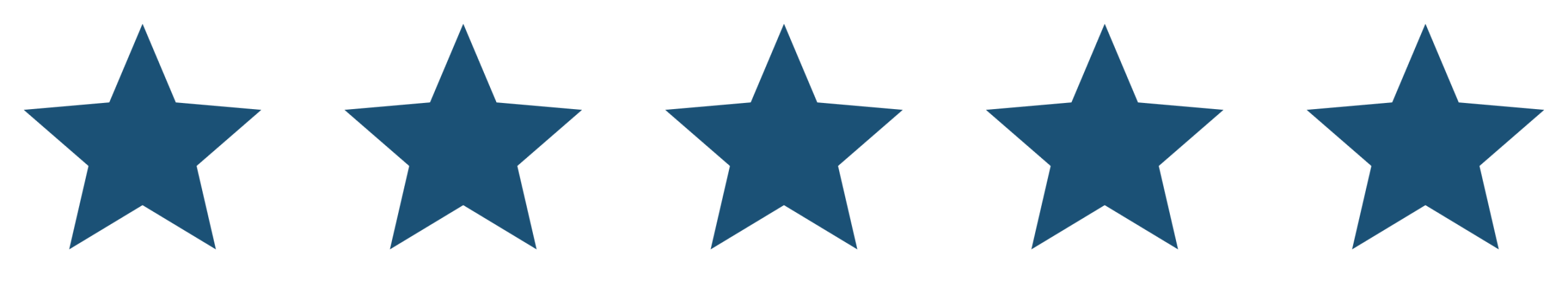 Five filled stars rating