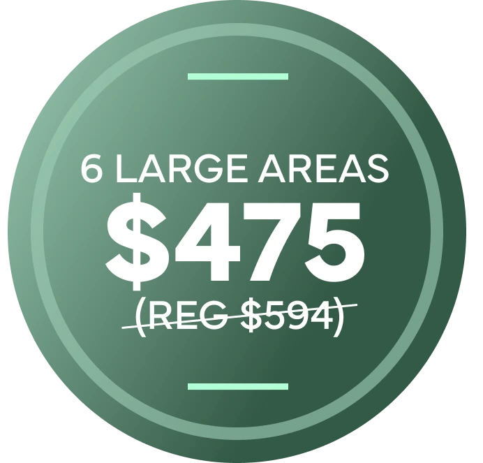 6 Large Areas $475, Regular $594