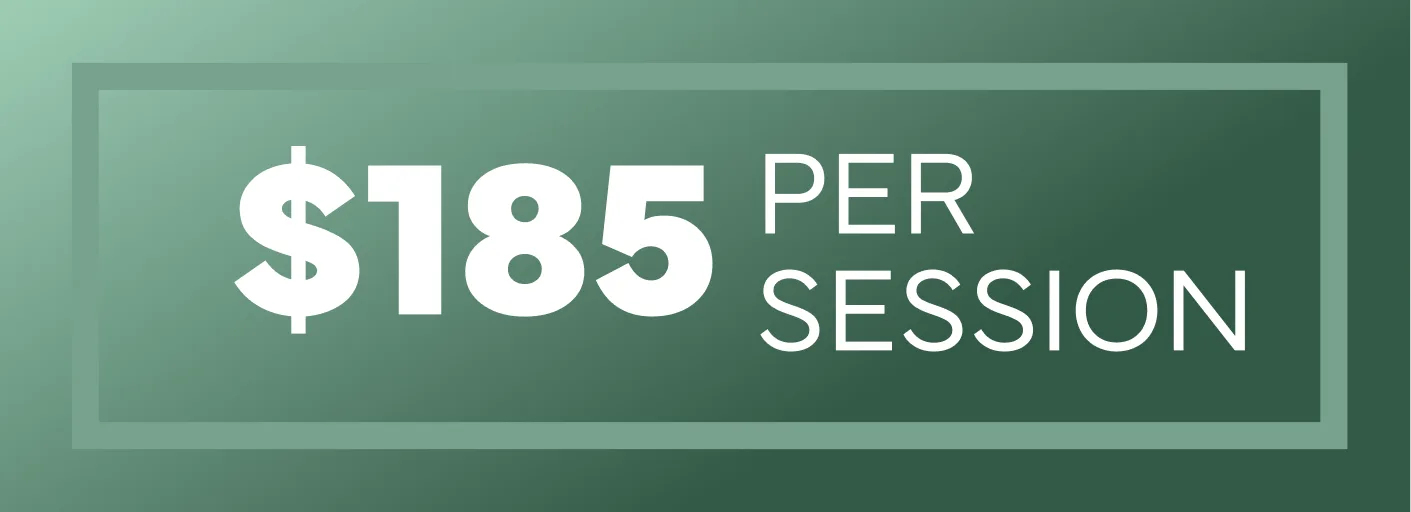 $185 per session laser treatment pricing banner