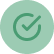 Green circular icon with a checkmark symbol