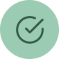 Checkmark icon on green circle