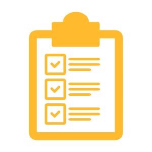 Clipboard with three checked task items representing a to-do list