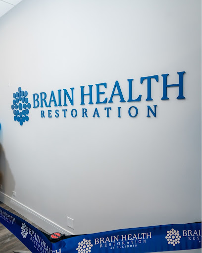 Brain Health Restoration logo on office wall signage