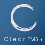 Pink flowers against blue sky with Clear TMS+ logo and text