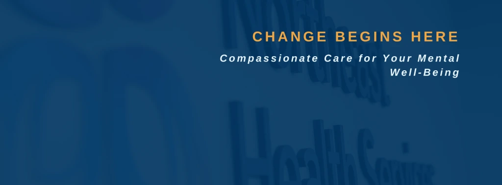 Text overlay: Change Begins Here, Compassionate Care for Your Mental Well-Being