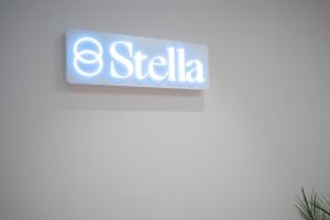Stella neon sign on wall